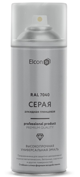 Аэрозоль эмаль алкидная универсальная Elcon RAL 7040 серая глянцевая 520 мл (12шт/уп) - фото 43650