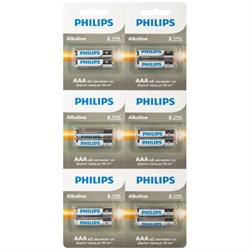 Батарейки Philips LR03A12S/51 ААА алкалиновые 1,5v 2х6 шт. LR03-2BL Entry (12шт/уп) - фото 43792