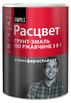 Грунт-эмаль  по ржавчине алкидная  РАСЦВЕТ  темно-зеленая 0,9 кг (14шт/уп) - фото 44060