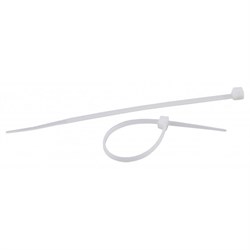 Кабельная стяжка 3.6 х 200 мм белая (100 шт/уп) Simple NO-224-190 - фото 44483