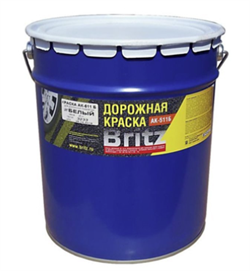 Краска Бордюрная АК-511 Б BRITZ  белая 25 кг ГОСТ Р 52575-2006 Под заказ
