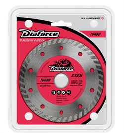 Диск алмазный DIAFORCE SUPER TURBO 125х22,23х8х2,0 мм сухой рез (5шт/уп) - фото 47656