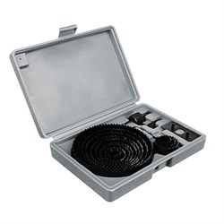 Набор кольцевых пил 17пр, по дереву (19,22,29,32,38,44,51,64,76,89,102,127мм) Ермак, в кейсе