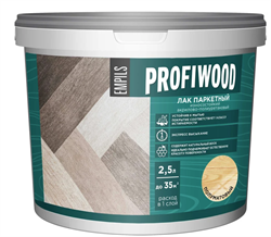 Лак PROFIWOOD паркетный износостойк. акрил/уретан. полумат. 2.5кг/2,6л (4шт/уп) - фото 51769
