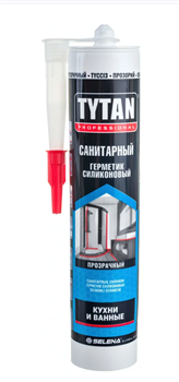Герметик TYTAN Prof силиконовый санитарный бесцветный 280мл (12шт) - фото 51879