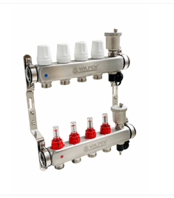 Коллекторная группа НЕРЖ с ручн. регулир. клап. 1 х 6 вых Евроконус 3/4  VALFEX (2) К