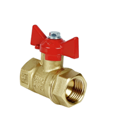 Кран шаровой N/P59 для ВОДЫ   3/4  ВР/НР ручка-бабочка, американка, латунный VALFEX 11Б27фт1М(56/14)