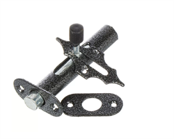 Засов накладной  ВРЕЗНОЙ  с круглым ригелем 100*50*25 мм серебро Делга - фото 51948