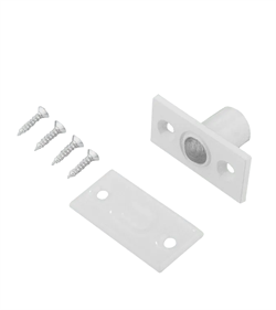 Фиксатор двери шариковый, белый - фото 52047