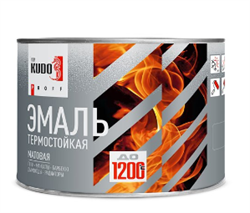 Эмаль термостойкая KUDO PROFF, матовая, серая RAL 7040, до 500°С, 0,4 кг (12шт) - фото 52205