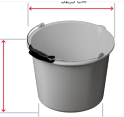Ведро  Мастер  гибкое, ударопрочное для сухих смесей, 12л АКОР - фото 52251