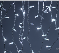 Гирлянда  ERAPS-BK2 ЭРА светодиодная новогодняя бахрома 2x1 м холодный белый свет 120 LED - фото 52376