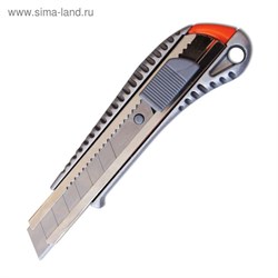 Нож 18мм SANTOOL  с выдвижным лезвием металлический корпус Мастер(50шт/уп) - фото 5886