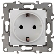 12-2101-01 ЭРА Розетка 2P+E Schuko,16АХ-250В, Эра12, белый (одноместная с заземлением)