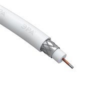 Кабель коаксиальный RG-6U, 75 Ом, CCS/(оплётка Al 48%), цвет белый, бухта 10 м, АРТ. RL-48-PVC10