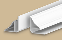 Плинтус потолочный для панелей 8мм 3.0м  Идеал Ламини  Белый 001 (25шт/уп)