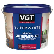 Краска VGT Супербелая интерьерная влагостойкая ВД-АК-2180, 3кг (4шт)