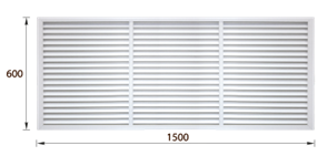 Решетка радиаторная ПВХ белая (60х150)