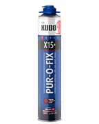 Клей-пена KUDO PUR-O-FIX X15+  проф. конструкционный всесезонный (12шт)