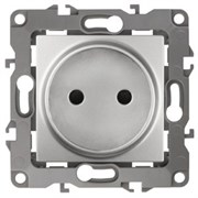 12-2105-03 ЭРА Розетка 2P,16A-250В, IP20, Эра12, алюминий