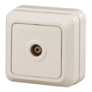2-301-02 Intro Розетка TV одиночная, IP20, ОУ, Quadro, сл.кость