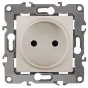 12-2105-02 ЭРА Розетка 2P,16А-250В,IP20,  Эра12,сл. кость (одноместная)