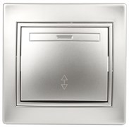 1-103-03 Intro Переключатель, 10А-250В, IP20, СУ, Plano, алюминий под заказ