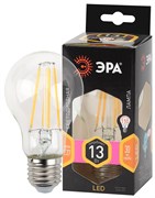 Лампа светодиодная  ЭРА F-LED A60-13W-827-E27 ЭРА (филамент, груша, 13Вт, тепл., Е27)