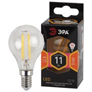 Лампа светодиодная  ЭРА F-LED P45-11w-827-E14 ЭРА (филамент, груша, 11Вт, нейтр, Е14)