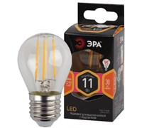 Лампа светодиодная  ЭРА F-LED P45-11w-827-E27 ЭРА (филамент, груша, 11Вт, нейтр, Е27)
