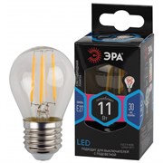Лампа светодиодная  ЭРА F-LED P45-11w-840-E27 Е14 ЭРА (филамент, груша, 11Вт, нейтр, Е14)