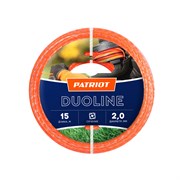 Леска Duoline D 2,0 мм L 15 м (скрученный квадрат, двухцветная, красная жила)  на пластиковой обойме