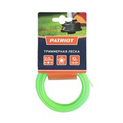 Леска PATRIOT D 2,0 мм L 12 м (звезда, зеленая) 200-12-3, картонный подвес