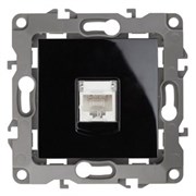 12-3107-06 ЭРА Розетка информационная RJ45, Эра12, черный