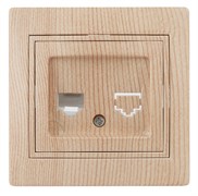 1-303-11  Intro Розетка информационная RJ45, IP20, СУ, Plano, сосна Под заказ