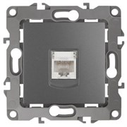 12-3107-12 ЭРА Розетка информационная RJ45, Эра12, графит