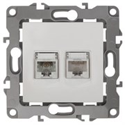12-3109-01 ЭРА Розетка комбинированная RJ45+RJ11. IP 20, Эра12, белый Под заказ