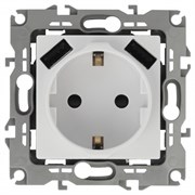 12-4109-01 ЭРА Розетка 2P+E 16А-250В, штор. с 2хUSB 5В-3А белый Под заказ