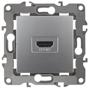 12-3114-03 ЭРА Розетка HDMI, Эра12, алюминий