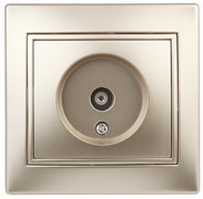1-301-04  Intro Розетка TV одиночная, IP20, СУ, Plano, шампань Под заказ