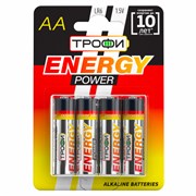Элемент питания Трофи LR06-4BL ENERGY POWER Alkaline (АА, пальчиковые) (4шт/уп)