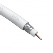 Кабель коаксиальный 3С-2V, 75 Ом, CCS/(оплётка Al, 48%), PVC, цвет белый, бухта 100 м, SIMPLE(6/168)