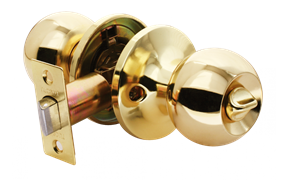 Ручка дверная(шар) Rucetti HK-01 WC PG ,комплект с механизмом фиксатор WC.золото