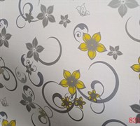 8315 DEKORON 45 см/8 м декор серебренные цветы