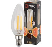 Лампа светодиодная  ЭРА F-LED B35-5w-827-E14