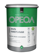 Эмаль акриловая  ОРЕОЛ  глянцевая белая 1 кг (6шт/уп)
