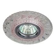 Светильник DK LD18 SL PK/WH ЭРА декор с белой светодиодной подсветкой MR16, прозрачный розовый
