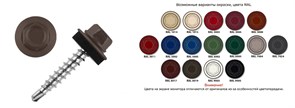 Саморез кровельный RAL-6005 ZP 5,5х25 (250шт) зеленый мох