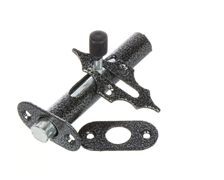 Засов накладной  ВРЕЗНОЙ  с круглым ригелем 100*50*25 мм серебро Делга