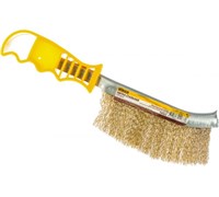 Щетка с пластиковой ручкой стальная  БИБЕР (12шт/уп)